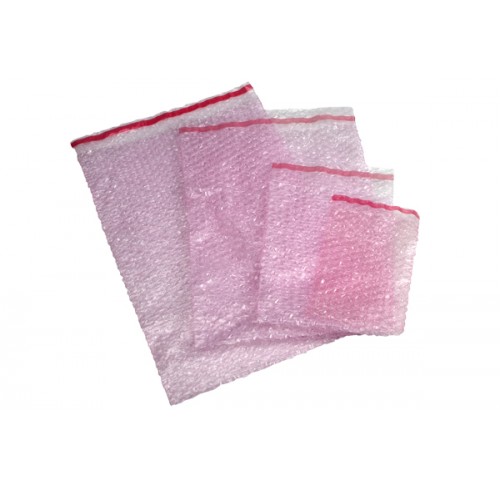 Sachet à bulles antistatique avec rabat adhésif